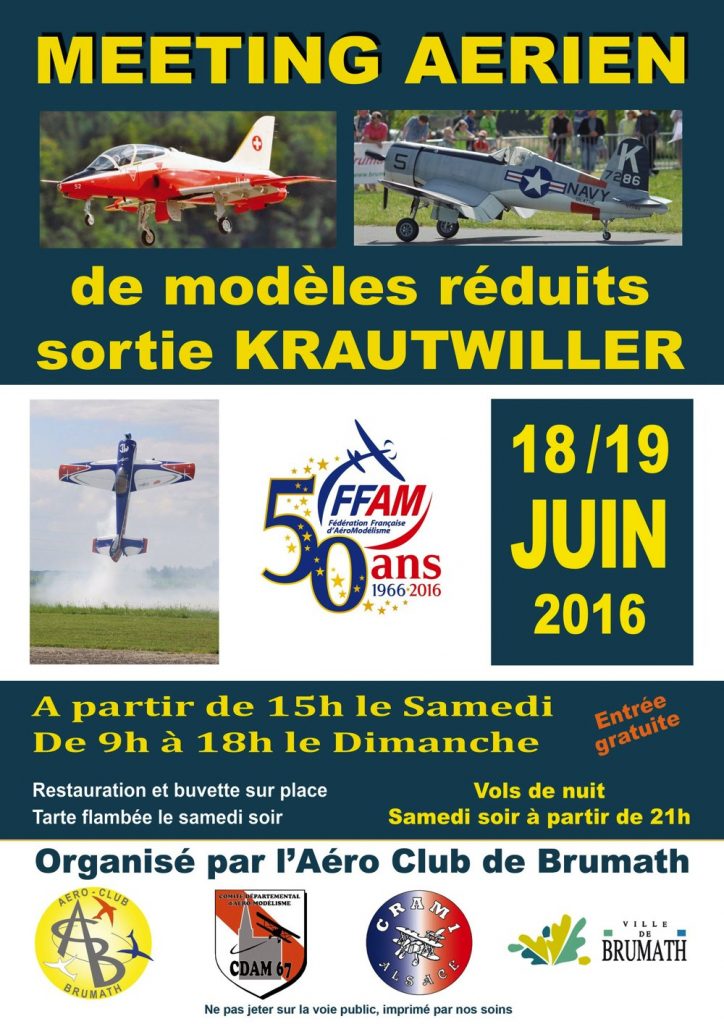 le club de Brumath situé à 15 km de Strasbourg organise son grand meeting aérien de modèles réduits